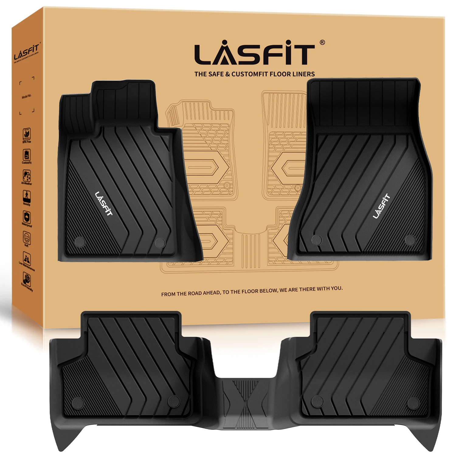 LASFIT Floor Mats for BMW 5 Series 2017-2023 fit for Gas (530i 540i M550i 540d) & PHEV (530e), Not fit Gran Turismo Floor Liners
LASFIT Floor Mats for BMW 5 Series 2017-2023 fit for Gas (530i 540i M550i 540d) & PHEV (530e), Not fit Gran Turismo Floor Liners
