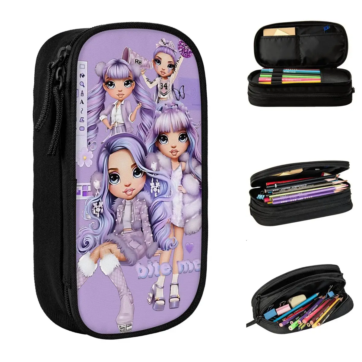 Rainbow High Pencil Case Zipper Pencil Bag Students Kawaii University School Pencil Cases Stationery Organizer
Rainbow High Pencil Case Zipper Pencil Bag Students Kawaii University School Pencil Cases Stationery Organizer