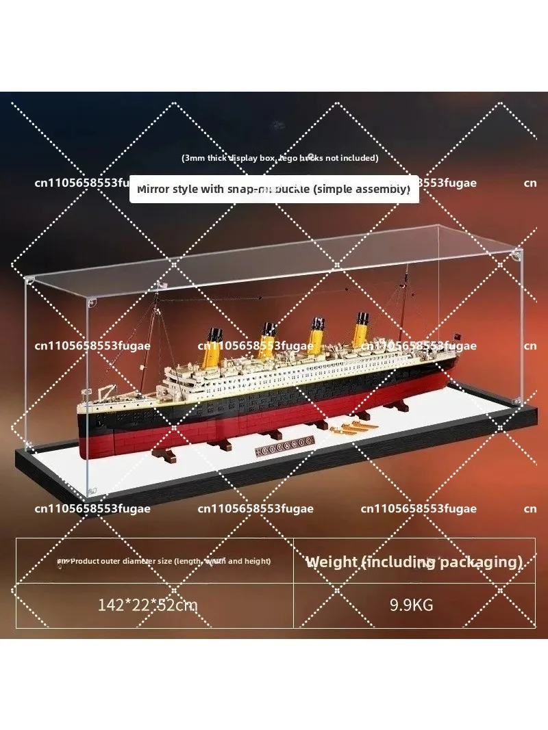 Suitable for 10294 Titanic model figure acrylic display box building block transparent dust cover
Suitable for 10294 Titanic model figure acrylic display box building block transparent dust cover