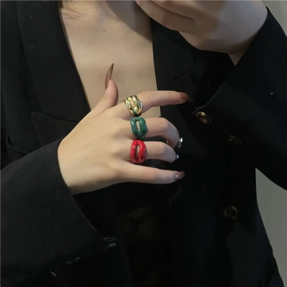 Sweet Metal Geometric Lips Ring Drip Glazed Fashion Design Finger Buckle Solid Color Multicolor Women Jewelry Women
Sweet Metal Geometric Lips Ring Drip Glazed Fashion Design Finger Buckle Solid Color Multicolor Women Jewelry Women