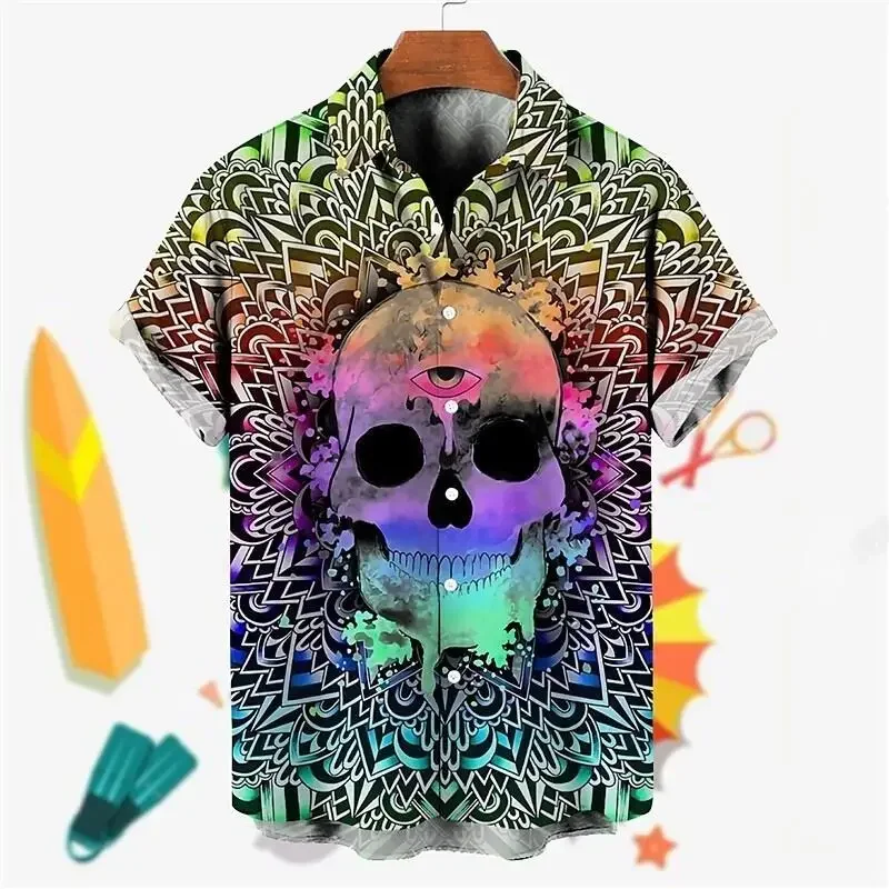 Sexy Skull Summer Shirt For Men Hawaiian Tropical Beachwear Short Sleeve Polo Top Button Vintage Streetwear Fashion Clothing
Sexy Skull Summer Shirt For Men Hawaiian Tropical Beachwear Short Sleeve Polo Top Button Vintage Streetwear Fashion Clothing