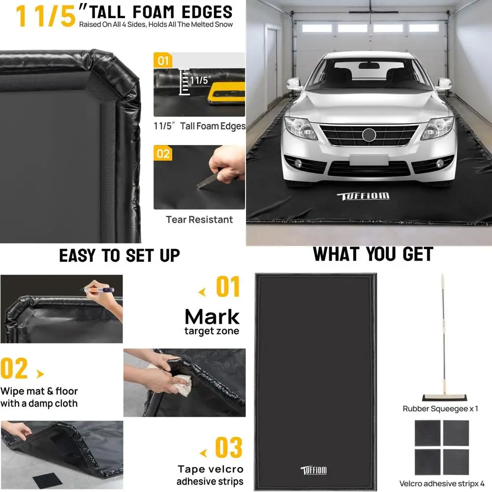Heavy-Duty Waterproof Garage Mat with Squeegee, Suitable for Cars, Protection Against Ice, Rain, Mud, and Oil
Heavy-Duty Waterproof Garage Mat with Squeegee, Suitable for Cars, Protection Against Ice, Rain, Mud, and Oil
