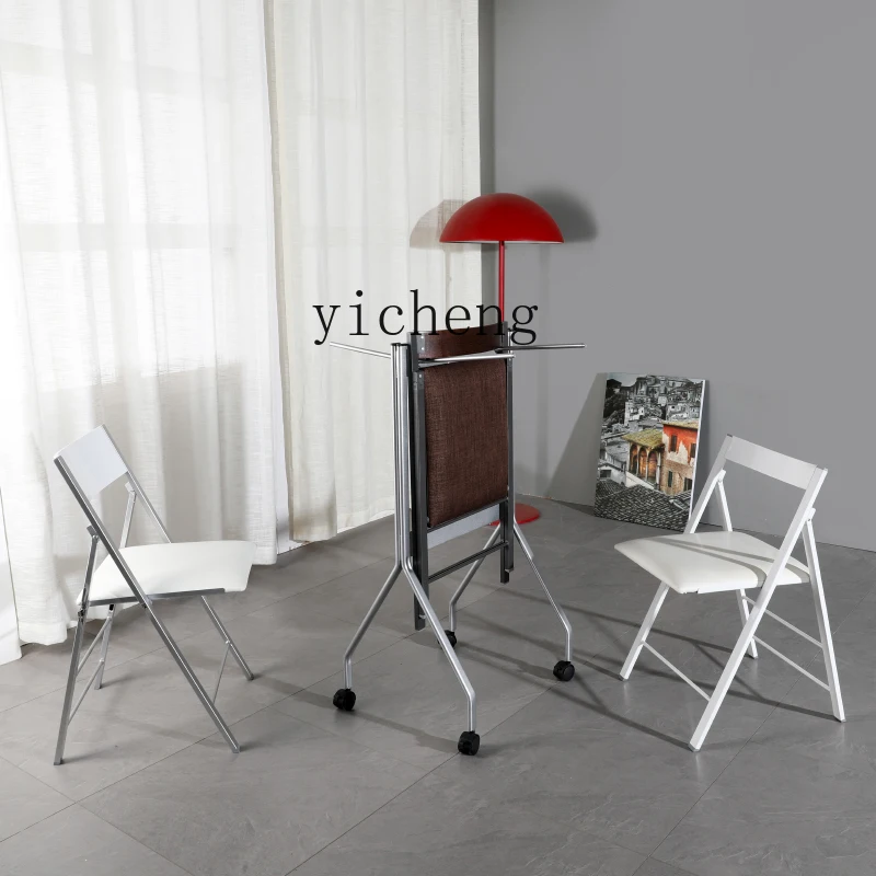 ZZ folding chair storage rack, clothing and hat storage, household floor bracket, movable
ZZ folding chair storage rack, clothing and hat storage, household floor bracket, movable