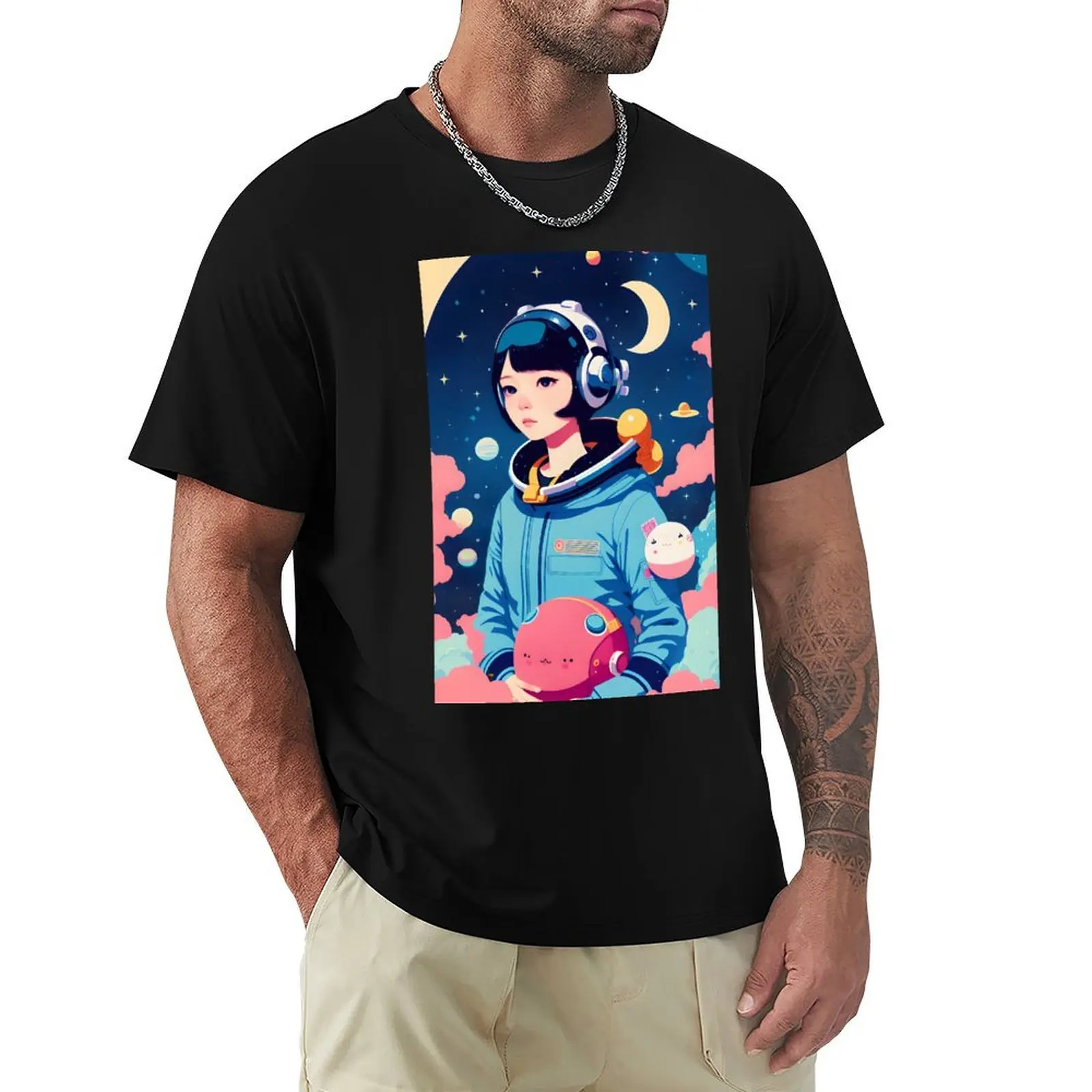 Astro-Girl / Futuristic Space Portrait T-Shirt Modern Style Print T-Shirt
Astro-Girl / Futuristic Space Portrait T-Shirt Modern Style Print T-Shirt