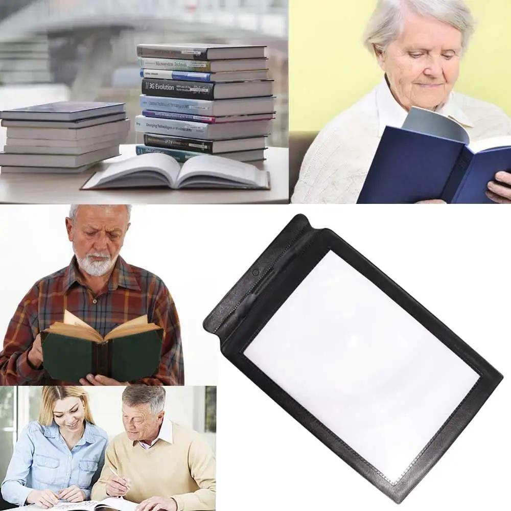 Science Tool A4 Lenses Large Sheet Magnifier Handheld 3X Magnifying Glass Useful Portable Reading Book
Science Tool A4 Lenses Large Sheet Magnifier Handheld 3X Magnifying Glass Useful Portable Reading Book