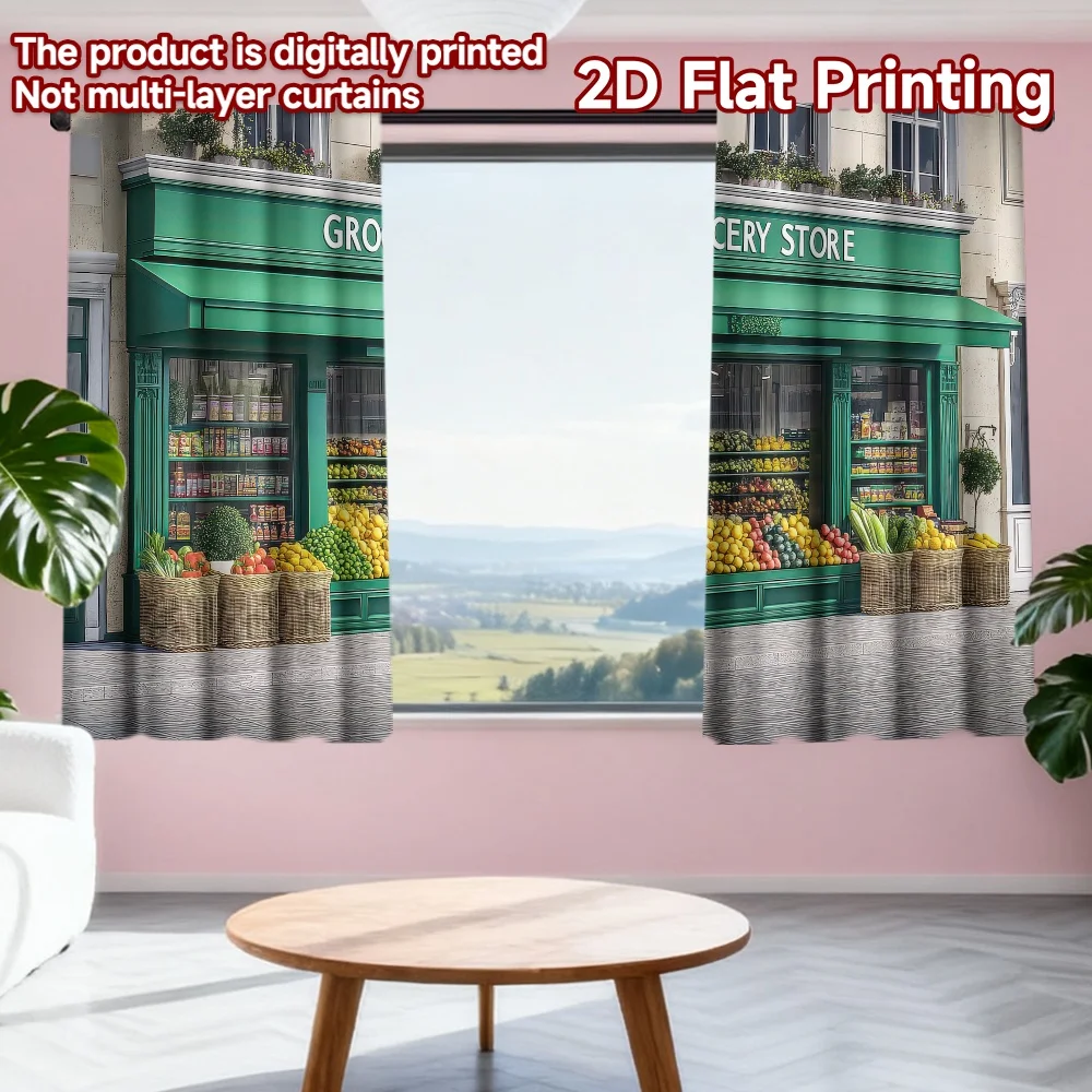 2D flat printing 2pcs Party Curtains Colorful Grocery Display Digital Printed Polyester Drapes Festive Holiday Use for Holiday
2D flat printing 2pcs Party Curtains Colorful Grocery Display Digital Printed Polyester Drapes Festive Holiday Use for Holiday