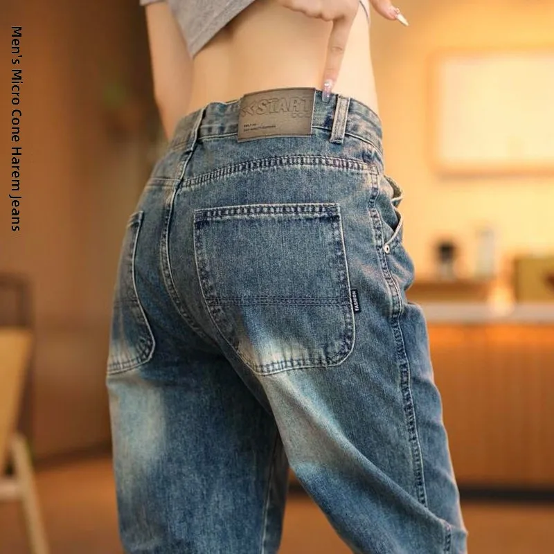 Retro American Blue Jeans Men's Loose Harlan Slim Straight Long Pants Fashionable Urban Casual Wear Resistant to Wear
Retro American Blue Jeans Men's Loose Harlan Slim Straight Long Pants Fashionable Urban Casual Wear Resistant to Wear