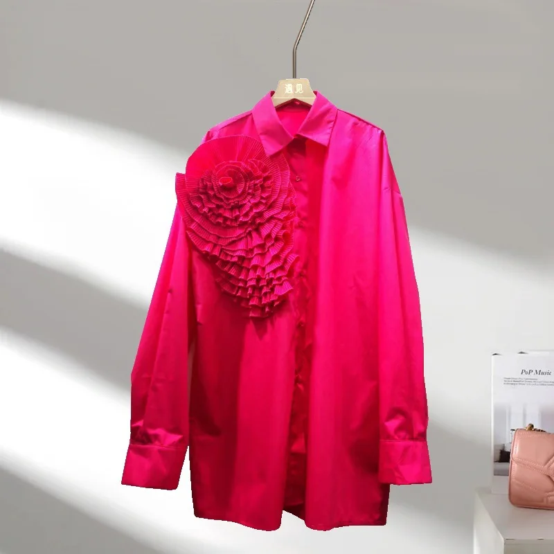 Niche Design Pleated Three-dimensional Large Flower Long-sleeved Shirt Light Luxury Fashionable Chic Stunning Fried Street Shirt
Niche Design Pleated Three-dimensional Large Flower Long-sleeved Shirt Light Luxury Fashionable Chic Stunning Fried Street Shirt