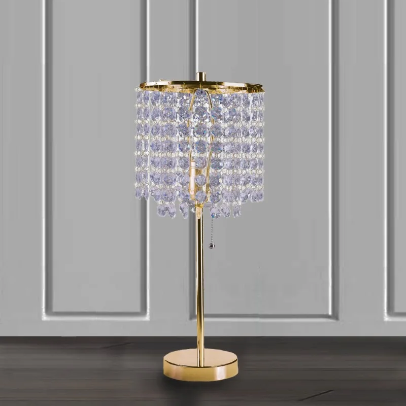 Light Luxury Gold Crystal Inspired Table Lamp Pull Switch Bedroom Desk Decor Light
Light Luxury Gold Crystal Inspired Table Lamp Pull Switch Bedroom Desk Decor Light