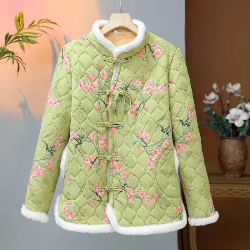 Northeast Big Flower Padded Jacket Women's Retro Foreign Style Ethnic Style Velvet Thermal Parkas Casual Coat High Street Trend
Northeast Big Flower Padded Jacket Women's Retro Foreign Style Ethnic Style Velvet Thermal Parkas Casual Coat High Street Trend