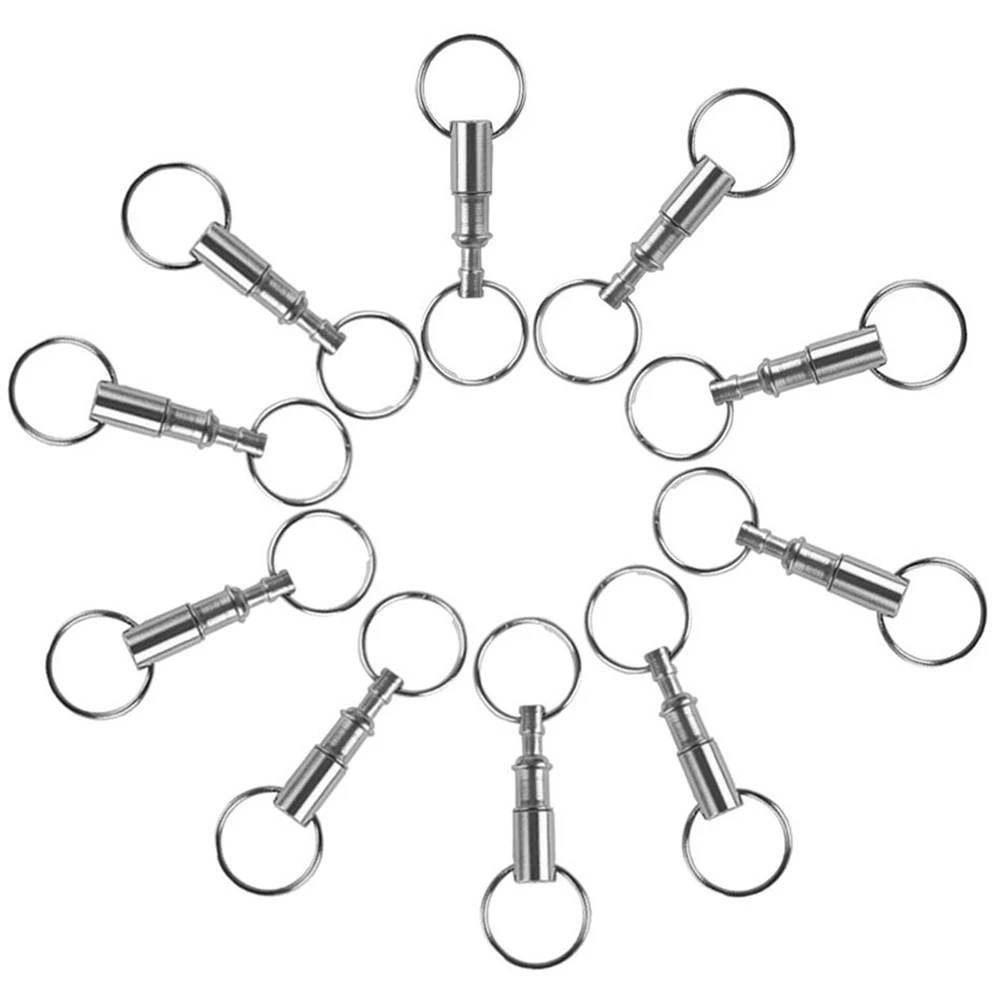 10pcs Silver Metal 8x2.5cm Detachable Key Chain Quick Release Holder Dual Rings Spring Split Snap Camping Hiking Accessory
10pcs Silver Metal 8x2.5cm Detachable Key Chain Quick Release Holder Dual Rings Spring Split Snap Camping Hiking Accessory