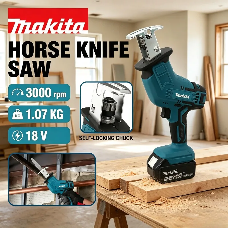 Makita Saber Saw Portable Makita Power Tool Cordless Electric Reciprocating Saw Cutting Saw Lithium Battery Metal Wood
Makita Saber Saw Portable Makita Power Tool Cordless Electric Reciprocating Saw Cutting Saw Lithium Battery Metal Wood