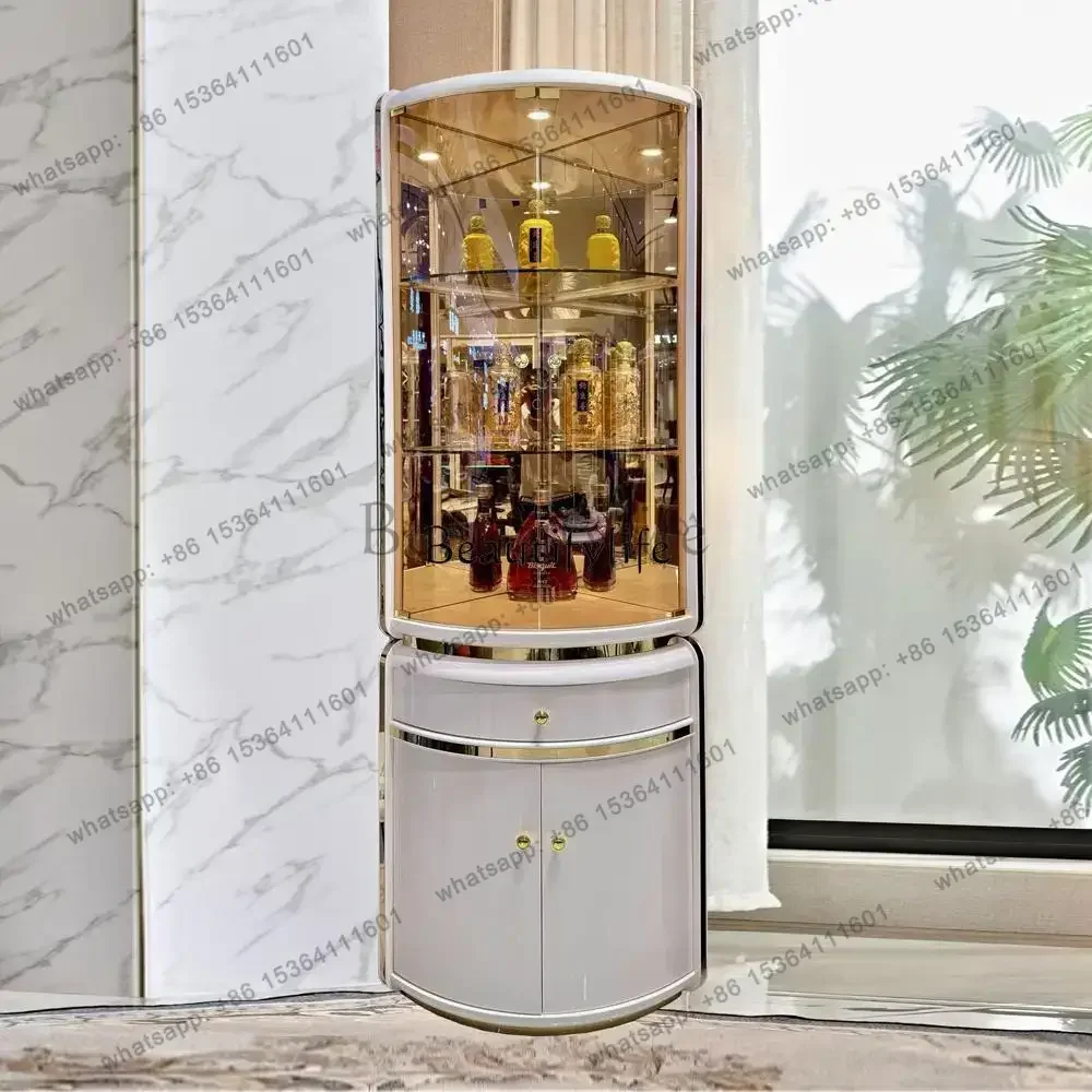 Light luxury glass high-end cream wind corner cabinet display study modern simple locker
Light luxury glass high-end cream wind corner cabinet display study modern simple locker
