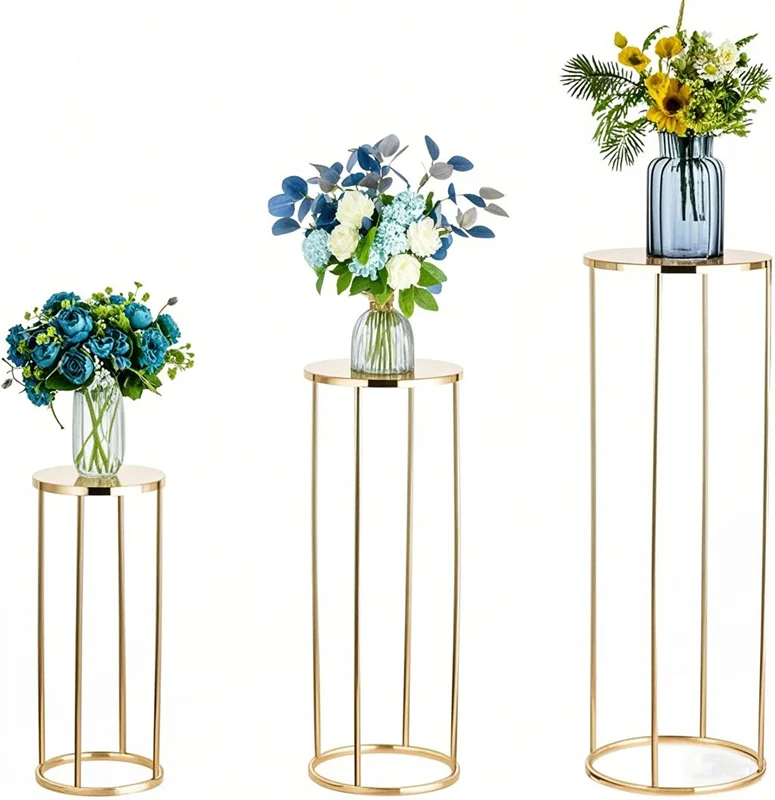 Gold Wedding Centerpieces for Tables - Set of 3 Round Flower Stand, Tall Vases for Centerpieces, Metal Plant Stand Flower Rack,
Gold Wedding Centerpieces for Tables - Set of 3 Round Flower Stand, Tall Vases for Centerpieces, Metal Plant Stand Flower Rack,