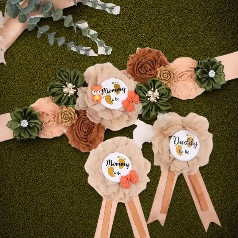 Woodland Animal Sash Kit Fox Flower Belt with Pearl Accents for Mom Dad to Be Baby Shower Reveal Forest Photo Shoot Decor
Woodland Animal Sash Kit Fox Flower Belt with Pearl Accents for Mom Dad to Be Baby Shower Reveal Forest Photo Shoot Decor