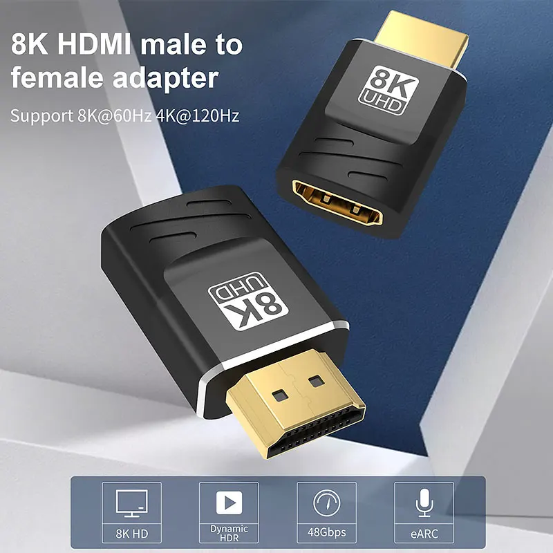 8K HDMI Extender Female To Female connector 8K60hz 4K 120/144hz HDMI2.1 For Monitor Display Laptop PS4/3 PC TV Hdmi Cable Extens
8K HDMI Extender Female To Female connector 8K60hz 4K 120/144hz HDMI2.1 For Monitor Display Laptop PS4/3 PC TV Hdmi Cable Extens