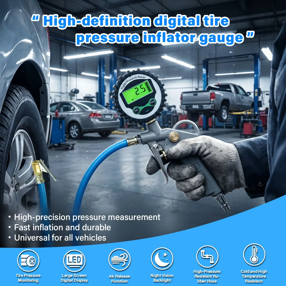 Car Tyre Air Pressure Gauge Tire Inflator Tire Pressure Pneumatic Tool Gauge Compressor Pressure Gauge 200 PSI LCD Display
Car Tyre Air Pressure Gauge Tire Inflator Tire Pressure Pneumatic Tool Gauge Compressor Pressure Gauge 200 PSI LCD Display
