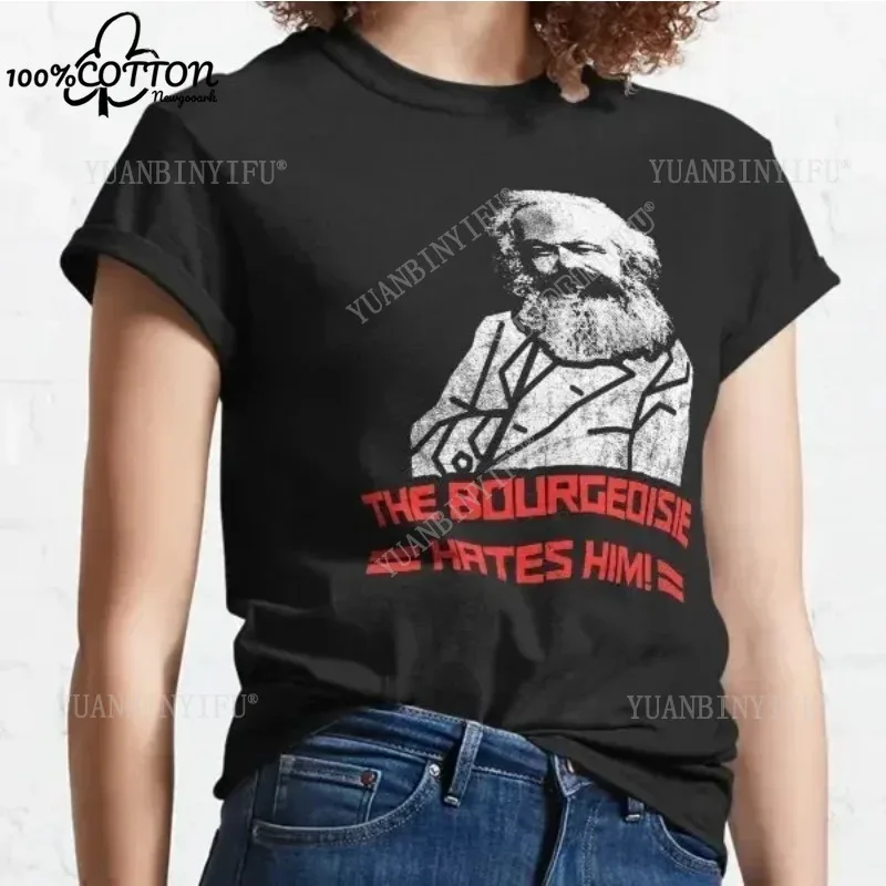 Classic Retro Style Karl Marx Printed Cotton T-shirt Top Unisex Shirt Short Sleeve O-neck Street Fashion Classic Hot Product
Classic Retro Style Karl Marx Printed Cotton T-shirt Top Unisex Shirt Short Sleeve O-neck Street Fashion Classic Hot Product