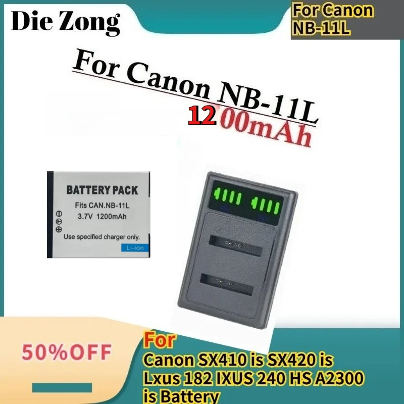 1200mAh NB 11L Battery Charger With NB11L NB-11L Battery Set For Canon SX410 is SX420 is Lxus 182 IXUS 240 HS A2300 is Battery
1200mAh NB 11L Battery Charger With NB11L NB-11L Battery Set For Canon SX410 is SX420 is Lxus 182 IXUS 240 HS A2300 is Battery
