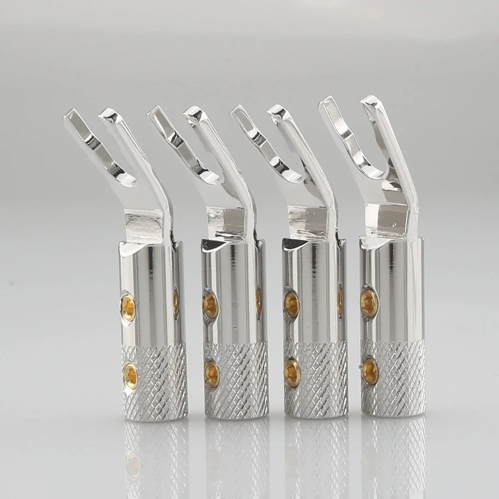High Quality Viborg VS702R Pure Red Copper Rhodium Plated Spade Fork Plug HIFI Speaker Cable Connector Top
High Quality Viborg VS702R Pure Red Copper Rhodium Plated Spade Fork Plug HIFI Speaker Cable Connector Top