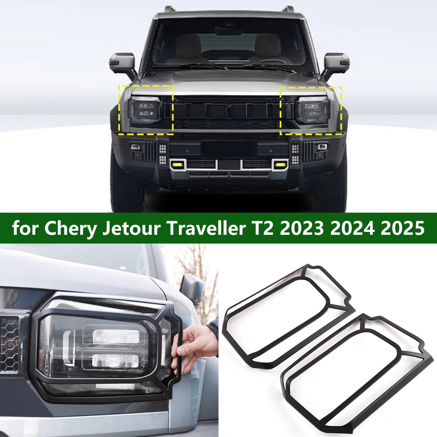 for Chery Jetour Traveller T2 2023-2025 Headlight Decorative Cover Trim Exterior Car Styling Accessories (2 Pieces)
for Chery Jetour Traveller T2 2023-2025 Headlight Decorative Cover Trim Exterior Car Styling Accessories (2 Pieces)