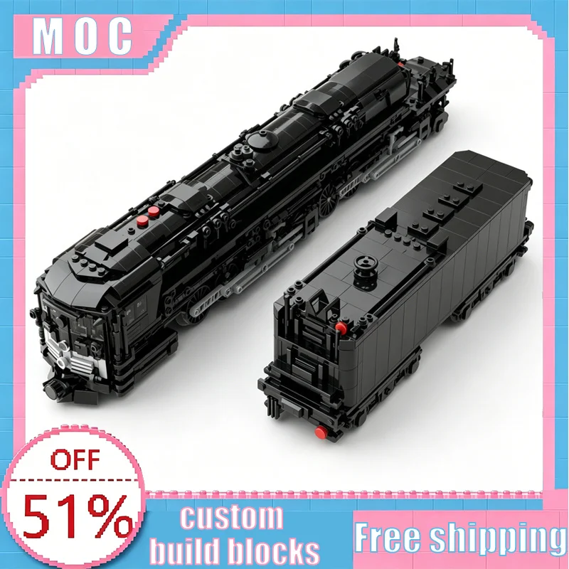 2129 PCS MOC 1:48 Southern Pacific Mallet Steam Locomotive Train Model Creative Building Blocks Educational Assembly Toys Gifts
2129 PCS MOC 1:48 Southern Pacific Mallet Steam Locomotive Train Model Creative Building Blocks Educational Assembly Toys Gifts