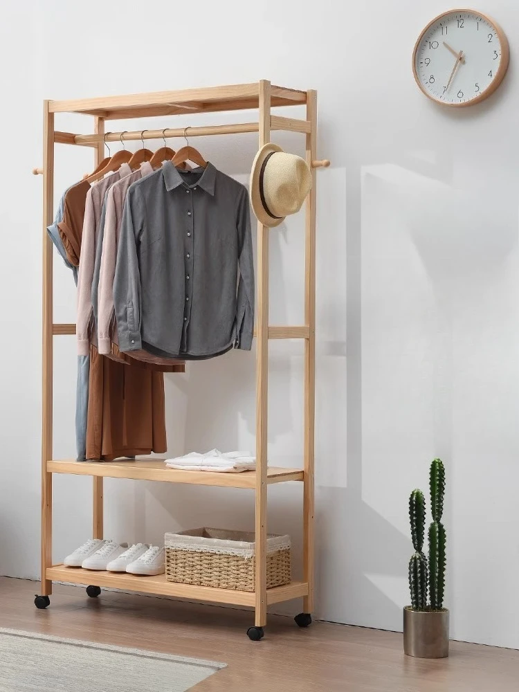Hanger Floor to ceiling double layer bedroom hanger Solid wood storage rack Clothes
Hanger Floor to ceiling double layer bedroom hanger Solid wood storage rack Clothes