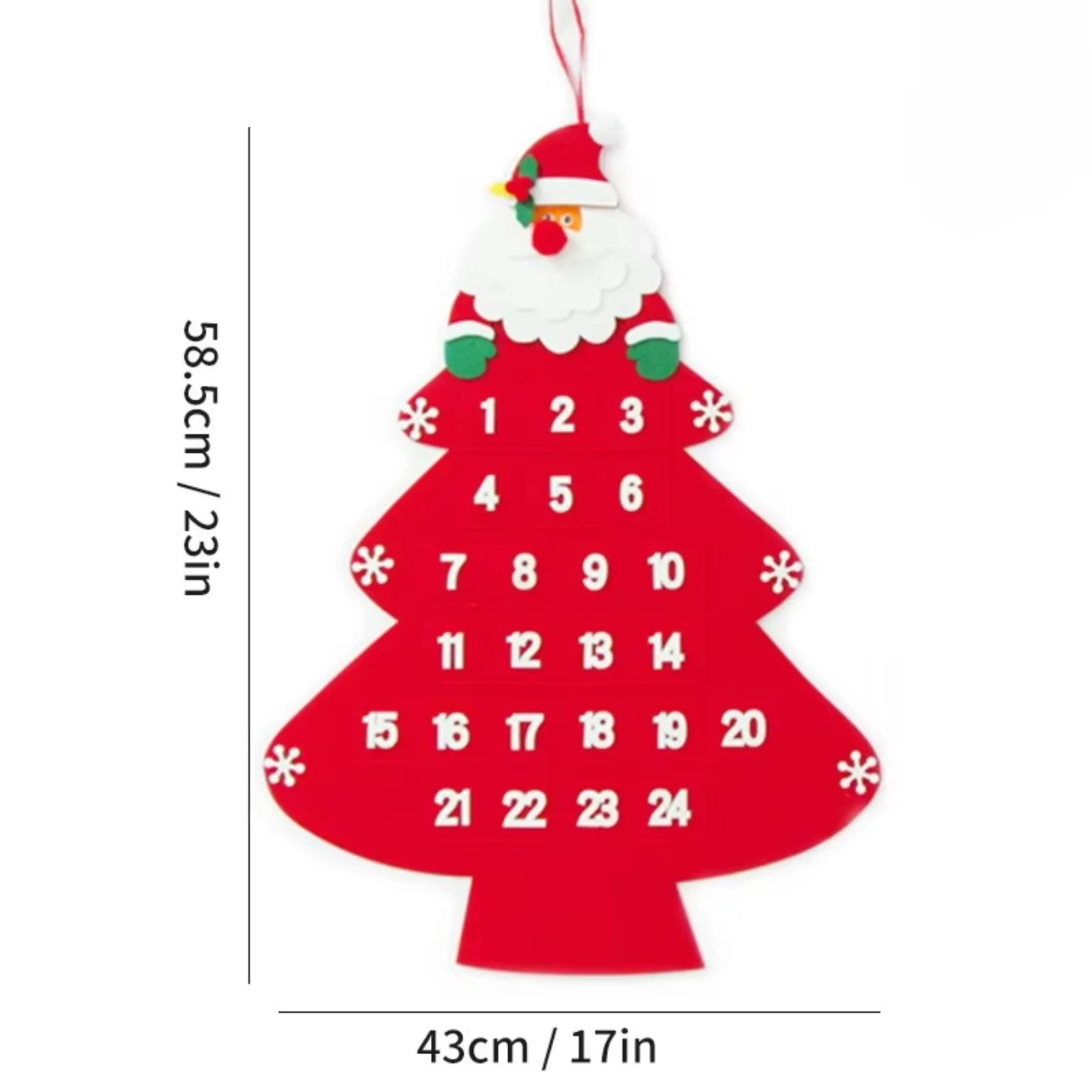2024 New Design Felt Santa Christmas Advent Calendar 3D Felt Hanging Advent Calendar for Christmas Decorations
2024 New Design Felt Santa Christmas Advent Calendar 3D Felt Hanging Advent Calendar for Christmas Decorations