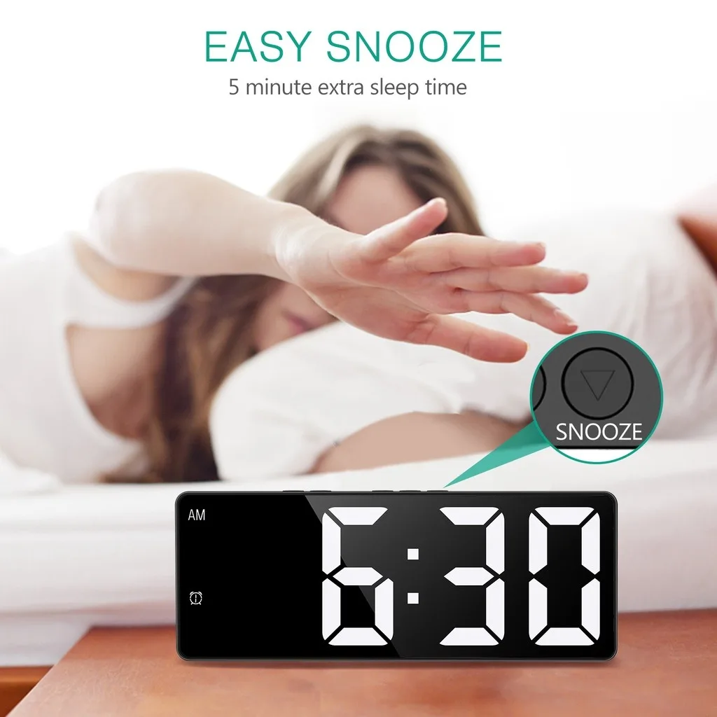 12/24H LED Digital Alarm Clock Bedside Clock Gifts With Temperature Calendar Electronic Table Date Display Screen Home Decor
12/24H LED Digital Alarm Clock Bedside Clock Gifts With Temperature Calendar Electronic Table Date Display Screen Home Decor