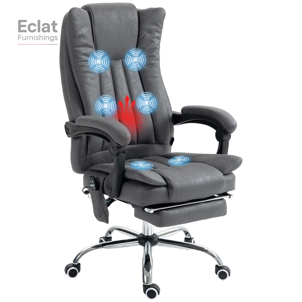 Microfiber Office Chair, High Back Computer Chair with 6 Point Massage, Heat, Adjustable Height and Retractable Footrest,
Microfiber Office Chair, High Back Computer Chair with 6 Point Massage, Heat, Adjustable Height and Retractable Footrest,