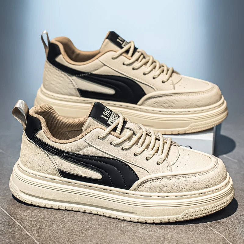 Men's Casual Shoes 2026 Spring New Style Waterproof Leather Surface Anti-slip Sport Thick Bottom Heightening Trendy White Shoes
Men's Casual Shoes 2026 Spring New Style Waterproof Leather Surface Anti-slip Sport Thick Bottom Heightening Trendy White Shoes