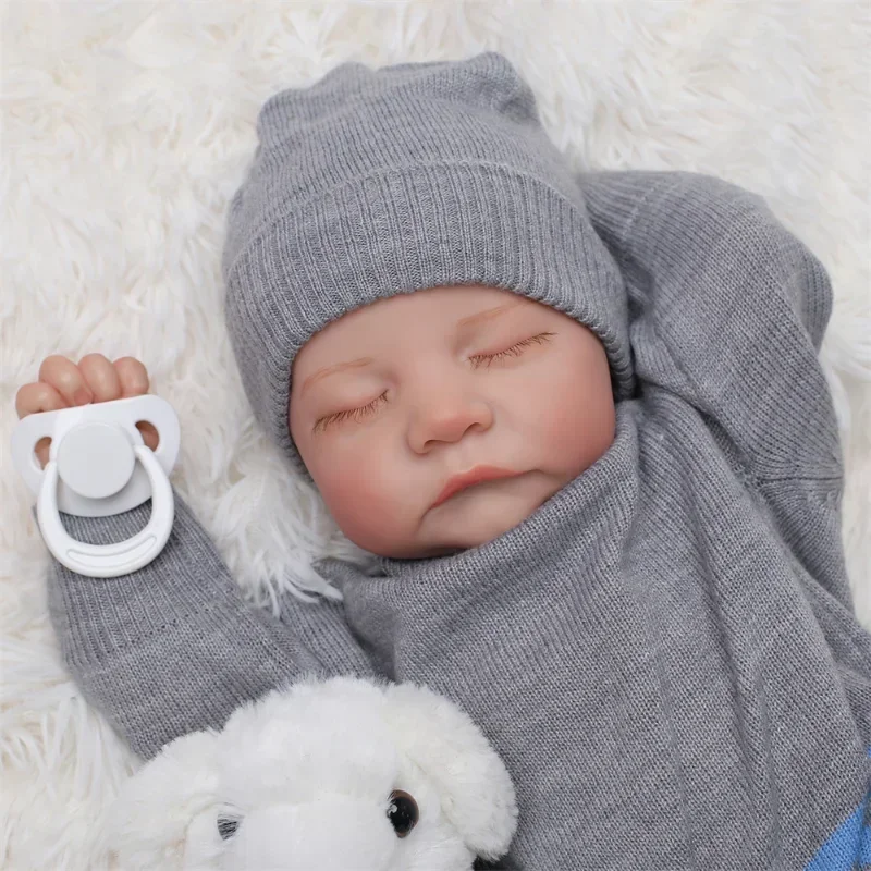 46Cm Full Body Silicone 18 Inch Realistic Reborn Baby Doll Realistic Newborn Baby Boy Girl Doll 3D Skin Tone
46Cm Full Body Silicone 18 Inch Realistic Reborn Baby Doll Realistic Newborn Baby Boy Girl Doll 3D Skin Tone
