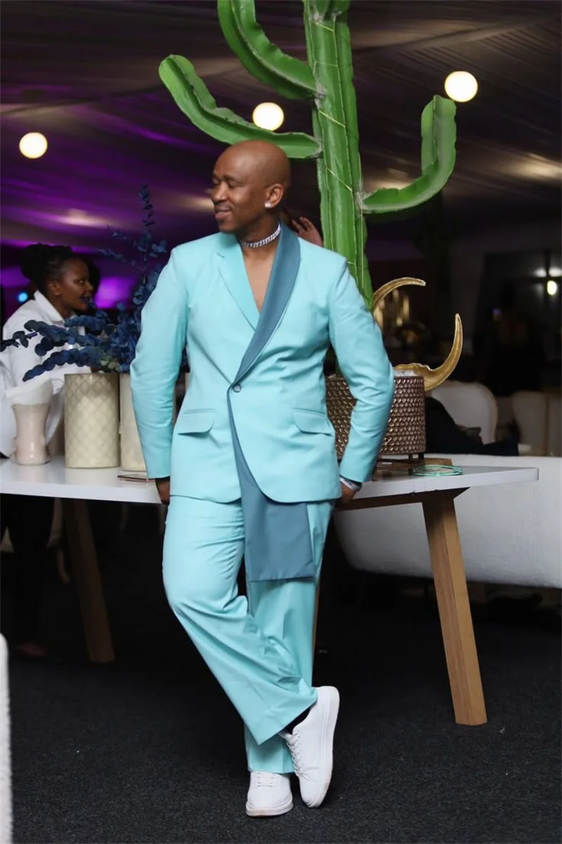 Blue Men Suits Set 2 Pieces Blazer+Pants Trousers Wedding Tuxedos Jacket Splicing Colors Formal One Button Office Business Coat
Blue Men Suits Set 2 Pieces Blazer+Pants Trousers Wedding Tuxedos Jacket Splicing Colors Formal One Button Office Business Coat
