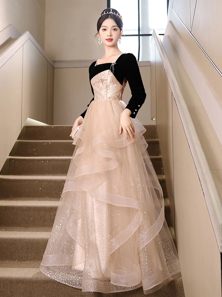 Ele Women's Evening Gown 2025 New Sle Banquet High-end Small Luxury Adult Ceremony Art Exam Year Conference Host
Ele Women's Evening Gown 2025 New Sle Banquet High-end Small Luxury Adult Ceremony Art Exam Year Conference Host