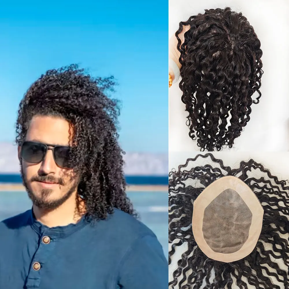 Mens Hairpieces Toupee for Men Human Hair Durable Mono Lace With NPU Kinky Curly Hair Topper for Women 6x8 Inch Hair System 10''
Mens Hairpieces Toupee for Men Human Hair Durable Mono Lace With NPU Kinky Curly Hair Topper for Women 6x8 Inch Hair System 10''