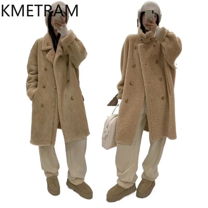 KMETRAM 100% Wool Long Coats Women Fashion Reversible Sheep Shearing Jacket Warm Winter Fur Coat Woman Clothing 95cm 2026 casaco
KMETRAM 100% Wool Long Coats Women Fashion Reversible Sheep Shearing Jacket Warm Winter Fur Coat Woman Clothing 95cm 2026 casaco