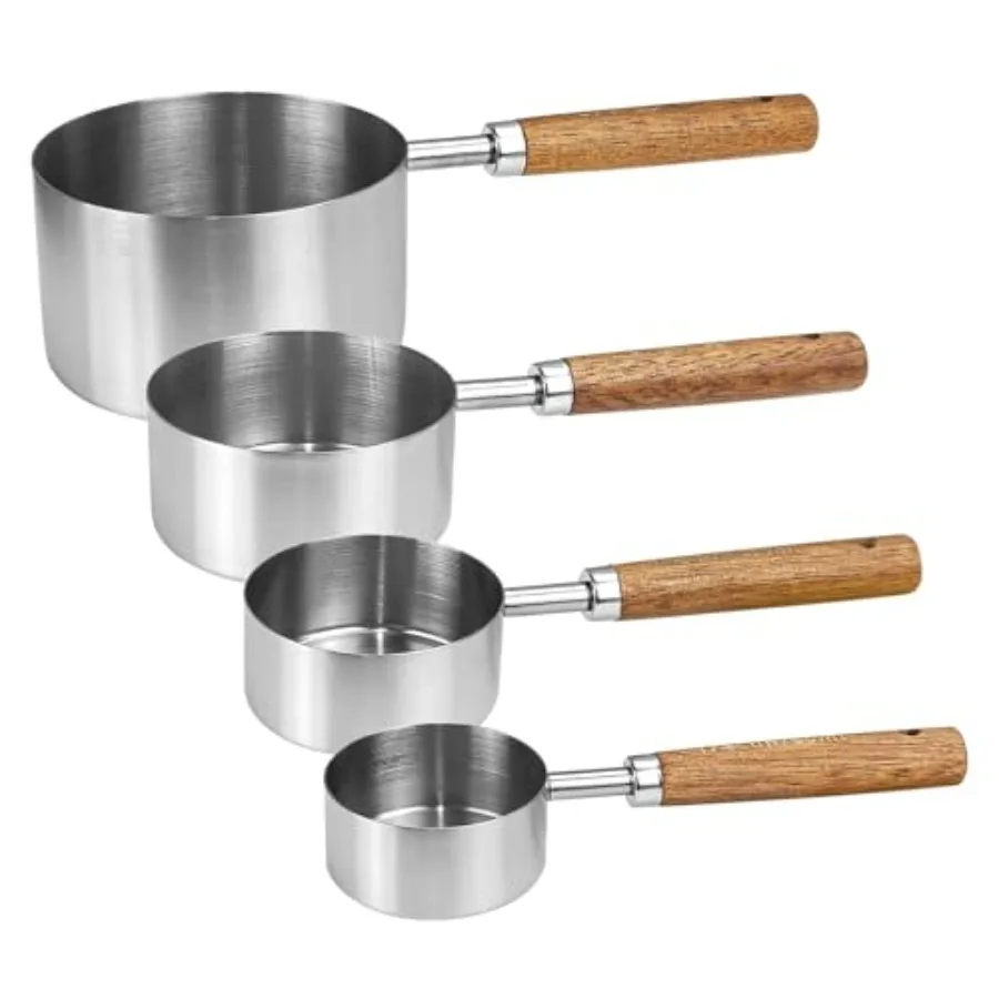 4 Pcs Dog Food Scoop Stainless Steel 1 Cup 1/2 Cup 1/3 Cup 1/4 Cup Measuring Cup Cat Food Scoop with Wood Handle Pet Food Scoop
4 Pcs Dog Food Scoop Stainless Steel 1 Cup 1/2 Cup 1/3 Cup 1/4 Cup Measuring Cup Cat Food Scoop with Wood Handle Pet Food Scoop