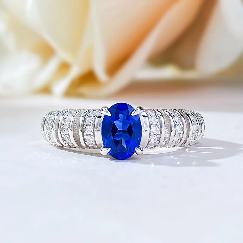 2024 New S925 Silver Oval Simulated Sapphire 5 * 7mm Dan Shaped Grand Luxury Personalized Ring
2024 New S925 Silver Oval Simulated Sapphire 5 * 7mm Dan Shaped Grand Luxury Personalized Ring
