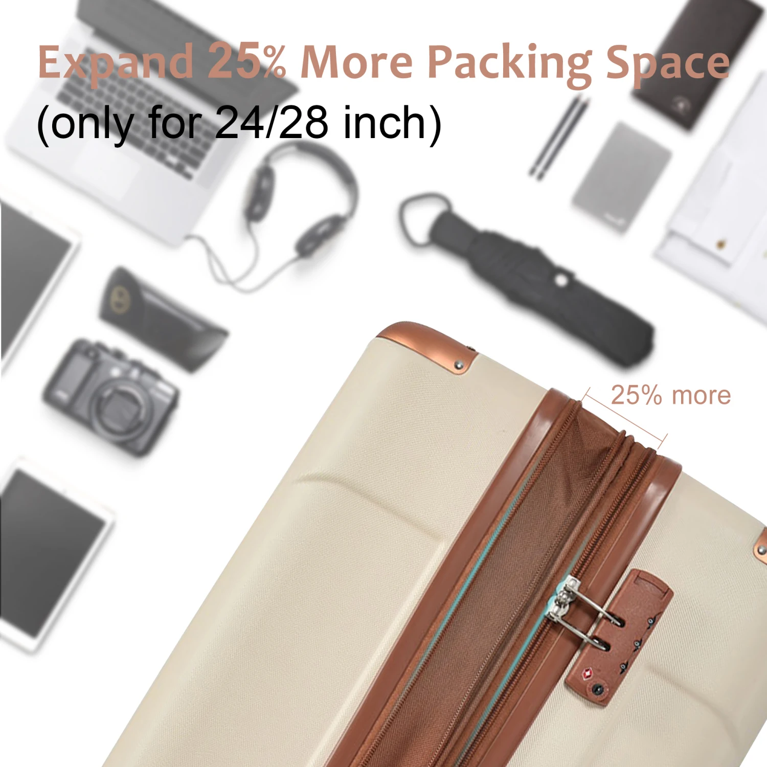 Hardshell Luggage, Lightweight Durable ABS Suitcases with Double Wheels, Expandable 28-inch Checked Luggage 28" (Single Luggage)
Hardshell Luggage, Lightweight Durable ABS Suitcases with Double Wheels, Expandable 28-inch Checked Luggage 28" (Single Luggage)