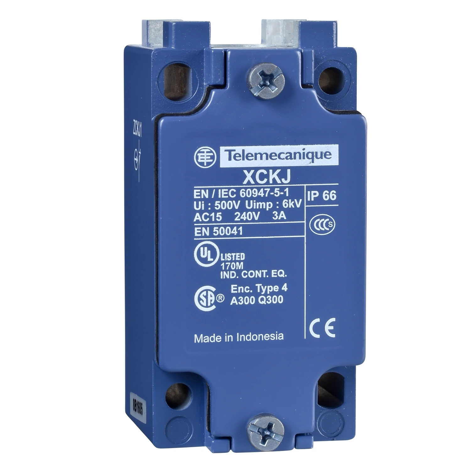 ZCKJ1C ZCKJ1 Limit switch body, Limit switches XC Standard, ZCKJ, fixed, w/o display, 1NC+1 NO, snap action
ZCKJ1C ZCKJ1 Limit switch body, Limit switches XC Standard, ZCKJ, fixed, w/o display, 1NC+1 NO, snap action