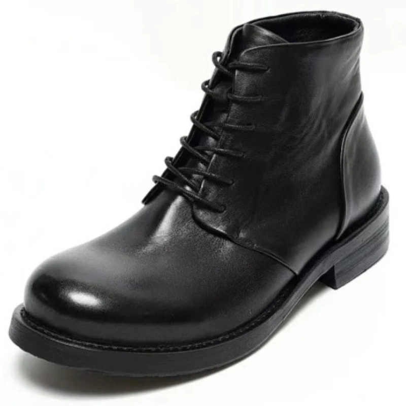 CLAIAMI New Handmade Cow Leather Men Ankle Boots Derby Shoes Leather Sole Men Shoes Lace-up Breathable Soft Platform Boots Botas
CLAIAMI New Handmade Cow Leather Men Ankle Boots Derby Shoes Leather Sole Men Shoes Lace-up Breathable Soft Platform Boots Botas