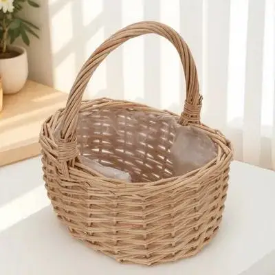 Chic Woven Storage Basket Light Yellow Durable Flower Holder Handmade Fruit -Friendly Decorative Flower Arrangement
Chic Woven Storage Basket Light Yellow Durable Flower Holder Handmade Fruit -Friendly Decorative Flower Arrangement