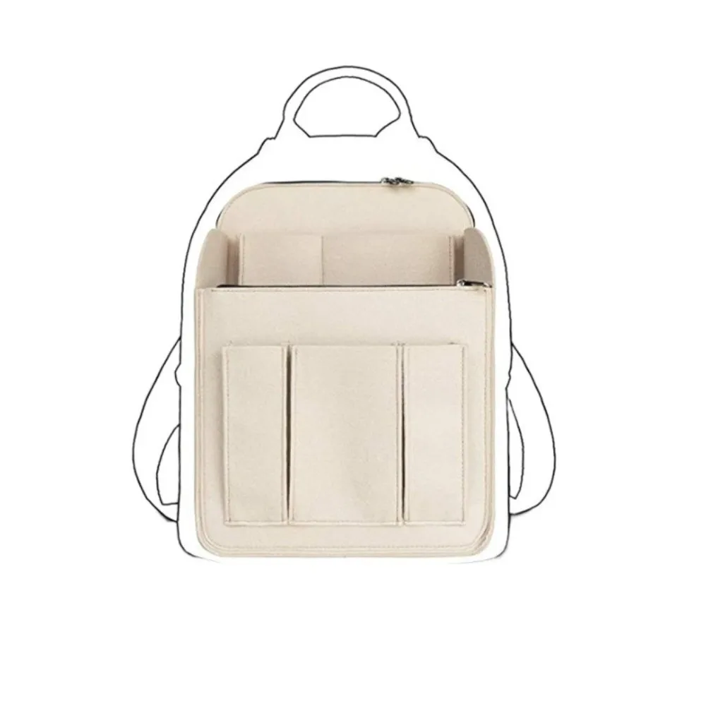 Felt Backpack Organizer Insert Multi layer Multi-Pocket Rucksack Insert Large Capacity Solid Color Insert Cosmetic Bag Unisex
Felt Backpack Organizer Insert Multi layer Multi-Pocket Rucksack Insert Large Capacity Solid Color Insert Cosmetic Bag Unisex