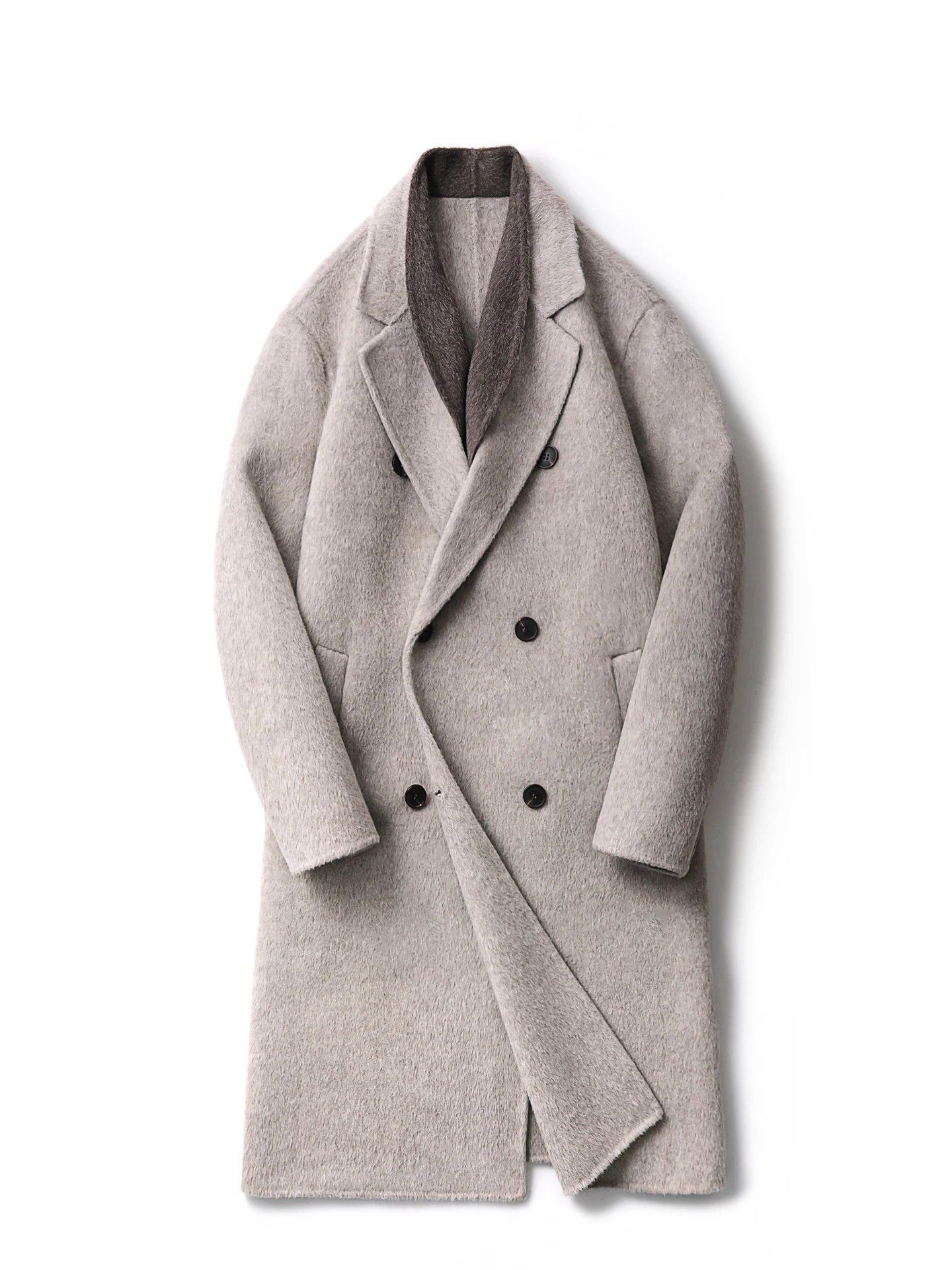 00% Wool Double-Sided Tweed Men's Long Coat Autumn Winter Versatile Woolen Windbreaker Youthful Vitali Sle Straight Hem
00% Wool Double-Sided Tweed Men's Long Coat Autumn Winter Versatile Woolen Windbreaker Youthful Vitali Sle Straight Hem