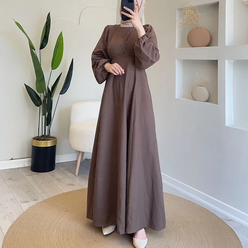 Casual Commuter Style High Waisted Prayer Dress Muslim Elegant Solid Color Long Sleeved Abaya Jilbabs Islamic Clothing for Women
Casual Commuter Style High Waisted Prayer Dress Muslim Elegant Solid Color Long Sleeved Abaya Jilbabs Islamic Clothing for Women