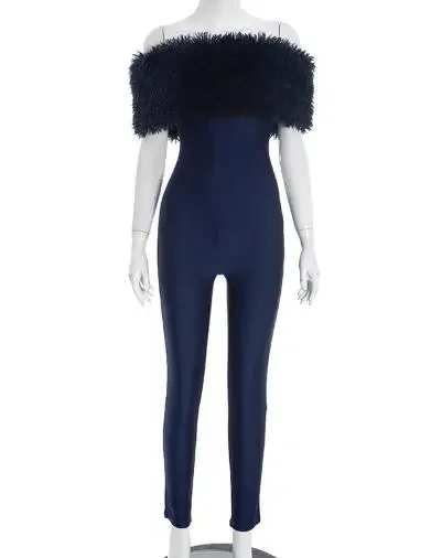 Women Jumpsuits Autumn & Winter One-Piece Off Shoulder Fur Collar Patchwork Sleeveless Elastic Part Jumpsuit Women's Clothing
Women Jumpsuits Autumn & Winter One-Piece Off Shoulder Fur Collar Patchwork Sleeveless Elastic Part Jumpsuit Women's Clothing