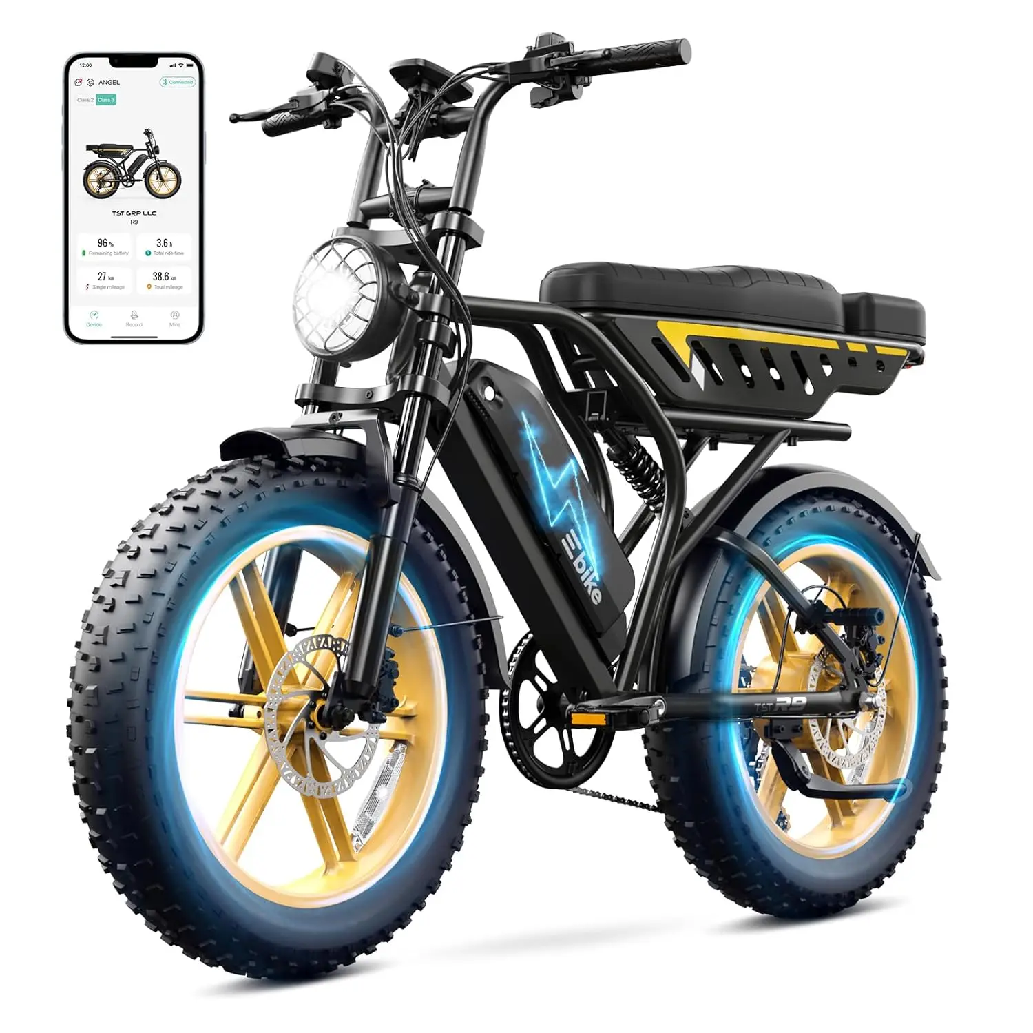 1500W Peak 20" Fat Tire Electric Bike 60 Miles Range 48V 15AH Battery All-Terrain E-Bike UL 2849 Tested, Customized
1500W Peak 20" Fat Tire Electric Bike 60 Miles Range 48V 15AH Battery All-Terrain E-Bike UL 2849 Tested, Customized