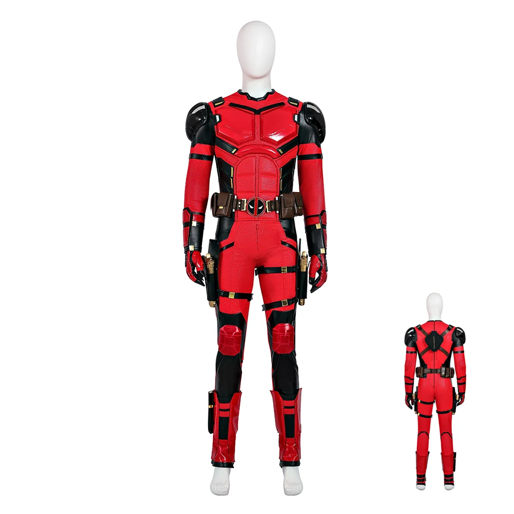 Deadpool 3 Cospay Costume, Mens Wolverine Red Uniform with Jumpsuit Dog Costume Boots Belt for Halloween Party
Deadpool 3 Cospay Costume, Mens Wolverine Red Uniform with Jumpsuit Dog Costume Boots Belt for Halloween Party