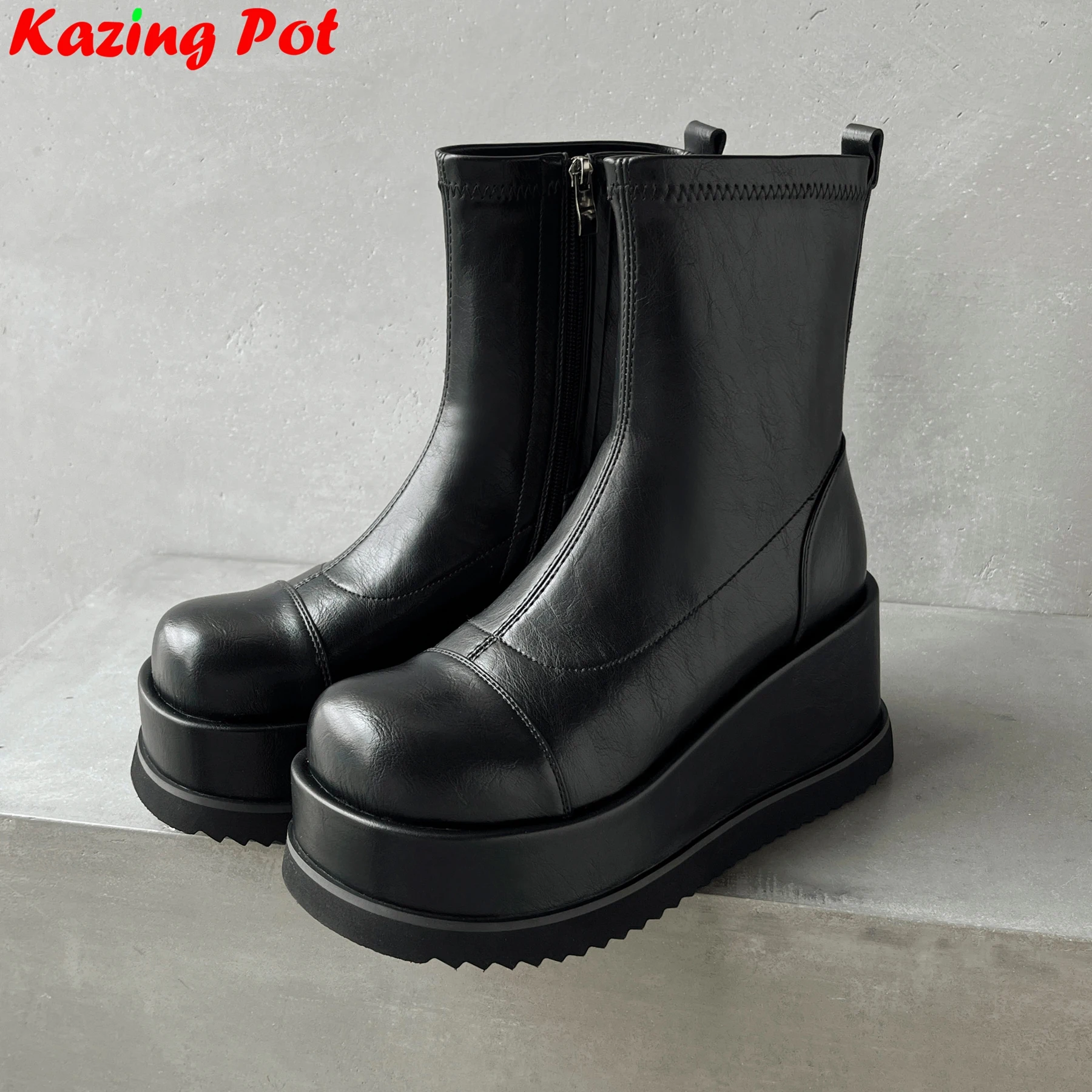 Superstar Microfiber High Heels Modern Stretch Boots Winter Autumn Shoe Thick Bottom Concise Increasing Casual Women Ankle Boots
Superstar Microfiber High Heels Modern Stretch Boots Winter Autumn Shoe Thick Bottom Concise Increasing Casual Women Ankle Boots