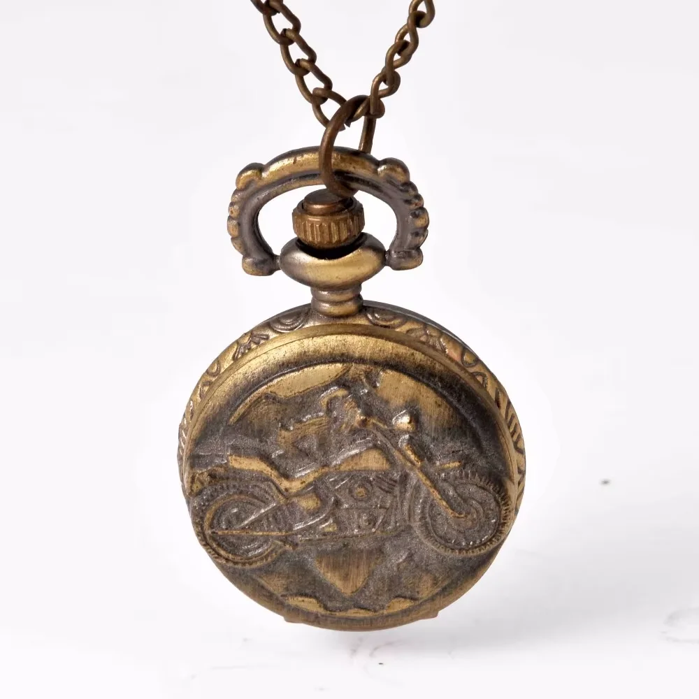 Motorcycle Engraved Pattern Design Pocket Watches Retro Bronze Hollow Lovely Gift Chain antiques
Motorcycle Engraved Pattern Design Pocket Watches Retro Bronze Hollow Lovely Gift Chain antiques